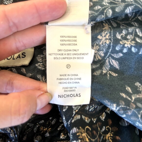 NICHOLAS Elsie Paisley Long Sleeve Ruffle Floral Mini Dress Size 2 ($475) - Picture 12 of 15